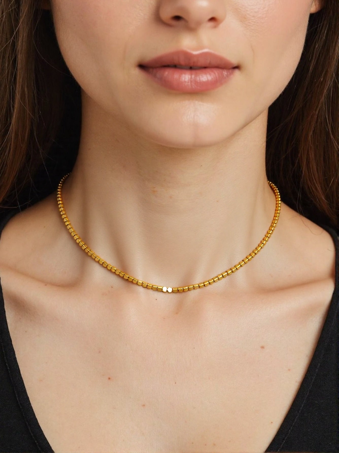 Collana di Perline Quadrate