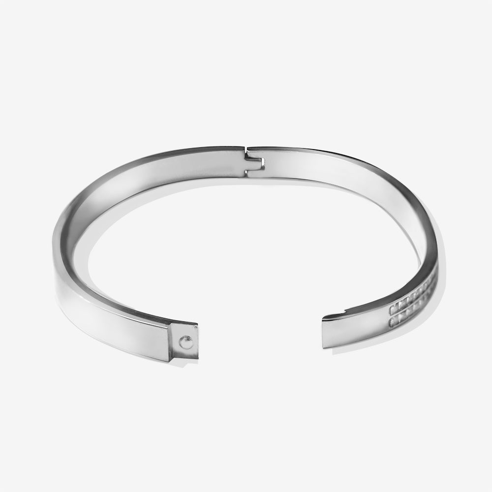 Bracciale Rigido Zirconia Doppia Fila