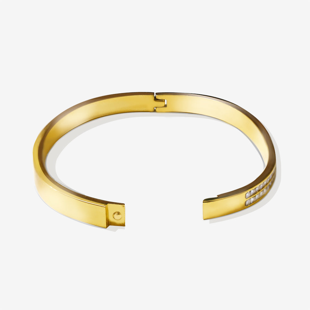 Bracciale Rigido Zirconia Doppia Fila