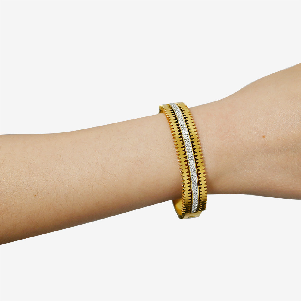 Bracciale Rigido Con Strass