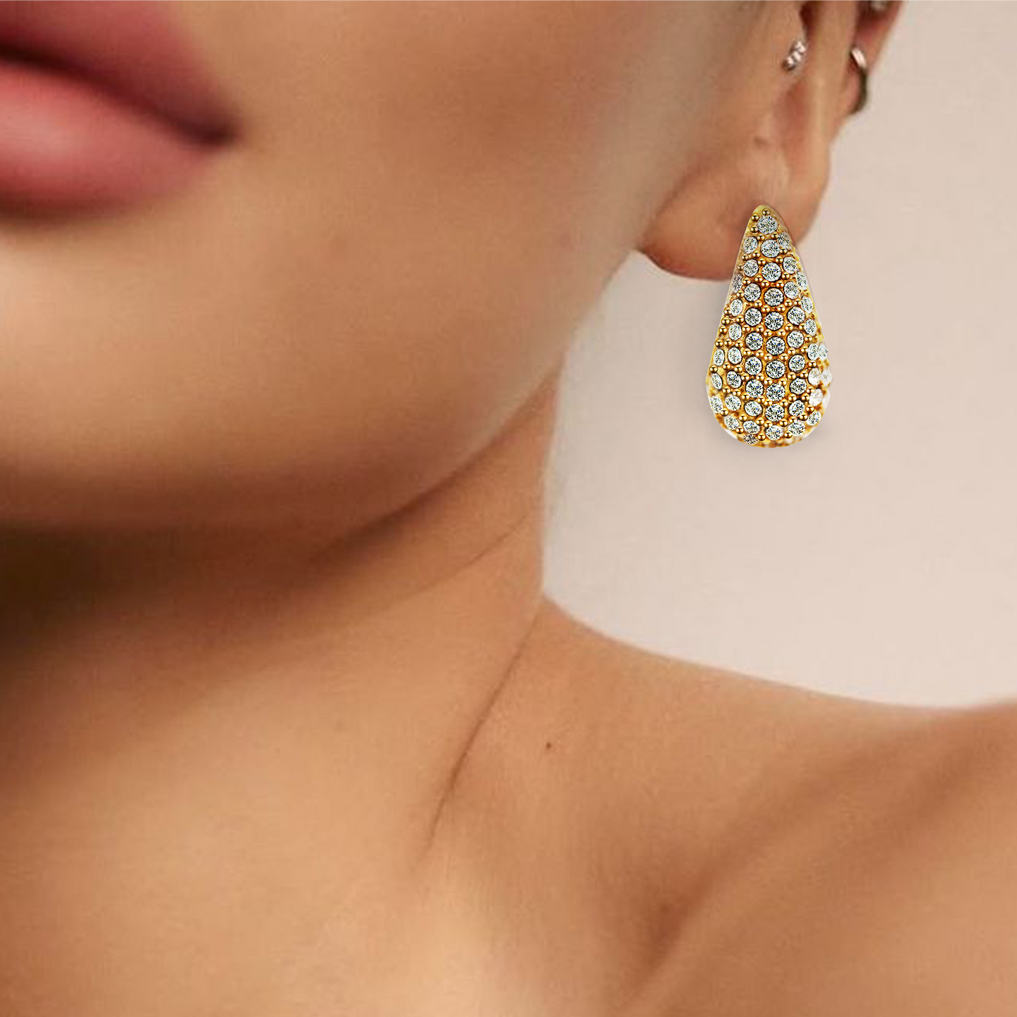 Orecchini A Goccia Con Strass