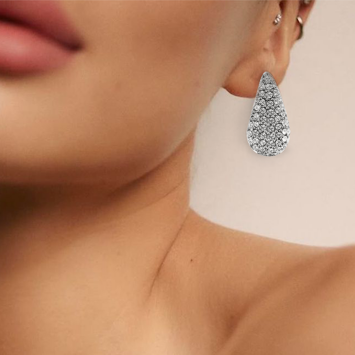 Orecchini A Goccia Con Strass