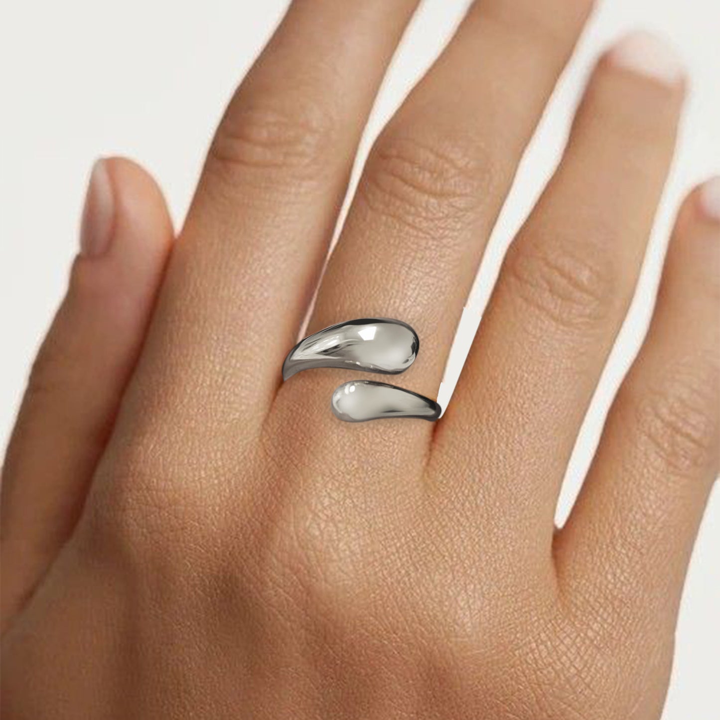 Anello Aperto Regolabile Goccia