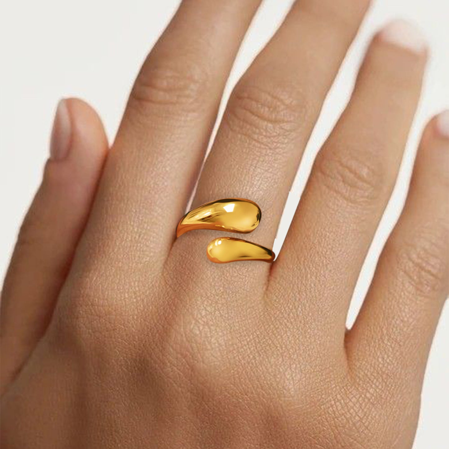 Anello Aperto Regolabile Goccia