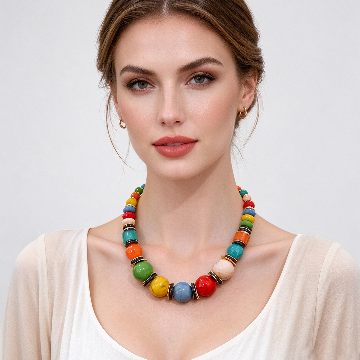 Collana con Perline in Resina