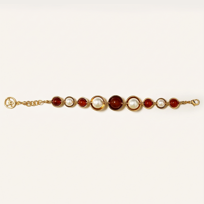 Bracciale con Perle e Pietre Rotonde