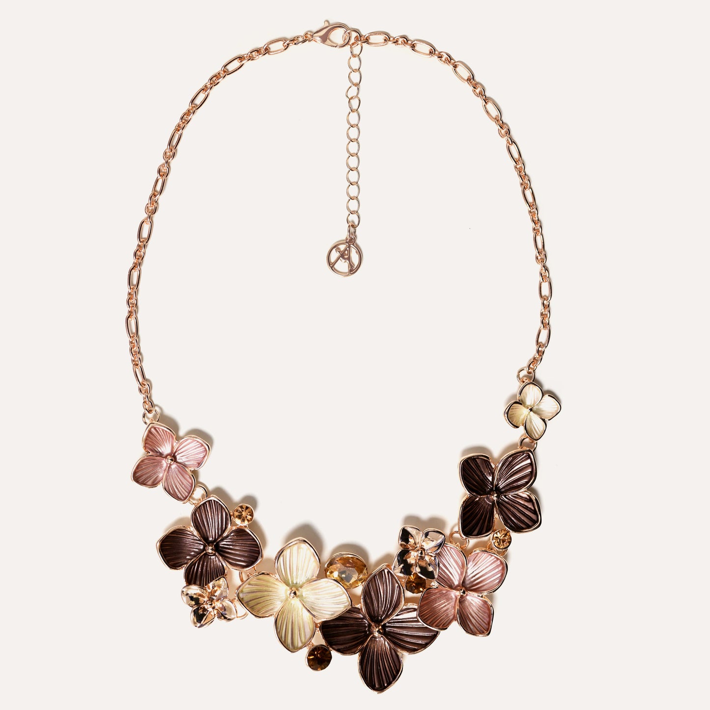 Collana con Fiori Smaltati e Strass