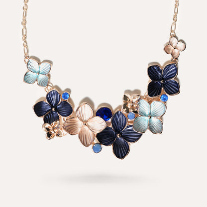 Collana con Fiori Smaltati e Strass